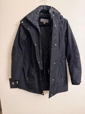 Valerie Stevens Black Quilted Winter Coat